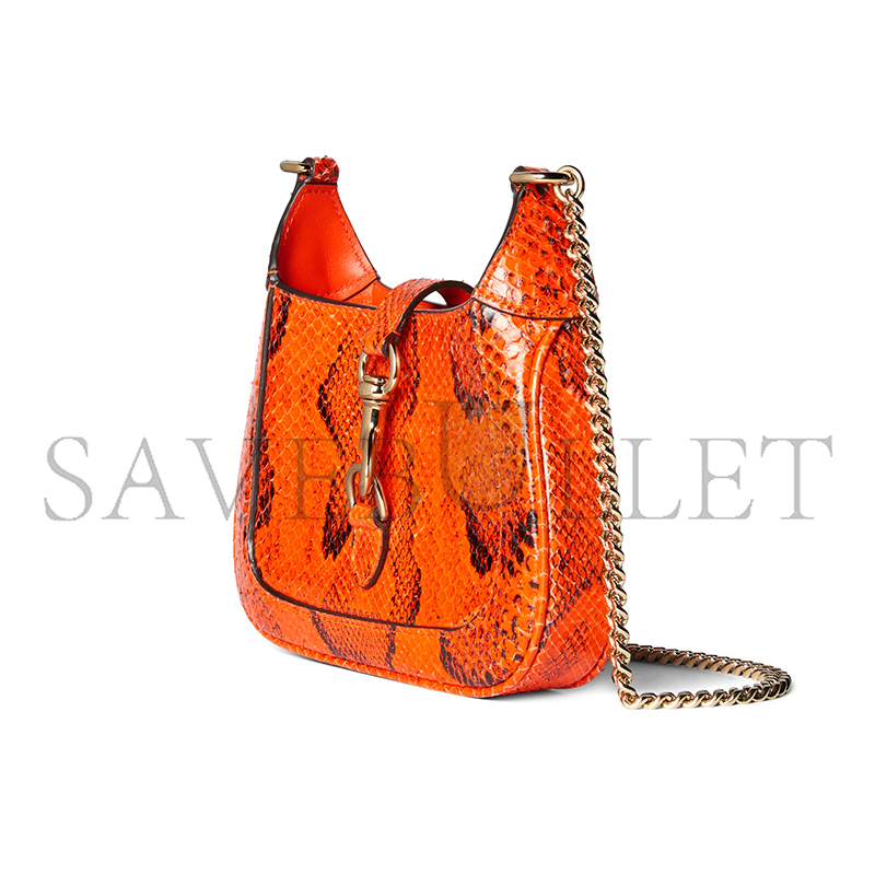 GUCCI JACKIE NOTTE PYTHON MINI BAG 782889 (19.5*18*3.5cm) GUCCI JACKIE NOTTE PYTHON MINI BAG 782889 (19.5*18*3.5cm)